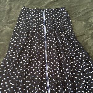 Max Studio Black and White A-Line Skirt